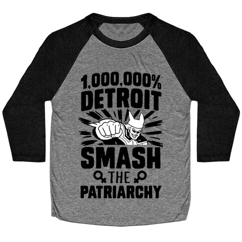 All Might Smash the Patriarchy (1000000 Detroit Smach) Baseball Tee
