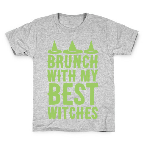 Brunch With My Best Witches White Print Kids T-Shirt