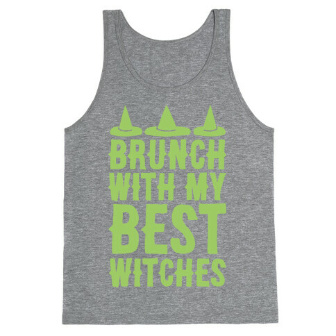 Brunch With My Best Witches White Print Tank Top