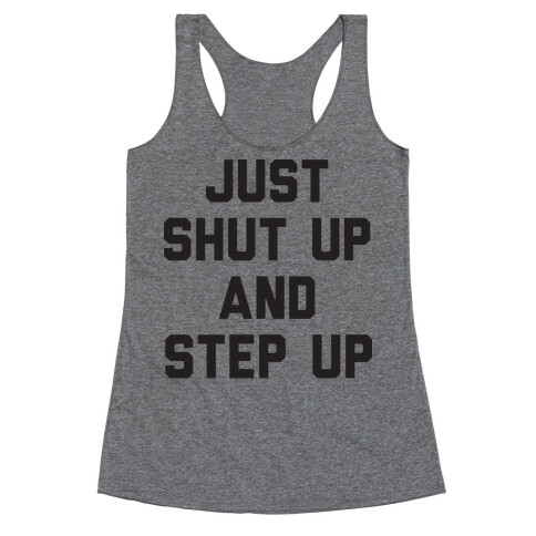 Just Shut Up And Step Up Mazie Hirono Racerback Tank Top