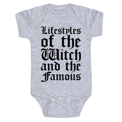 Lifestyles of The Witch and The Famous Parody Baby One-Piece