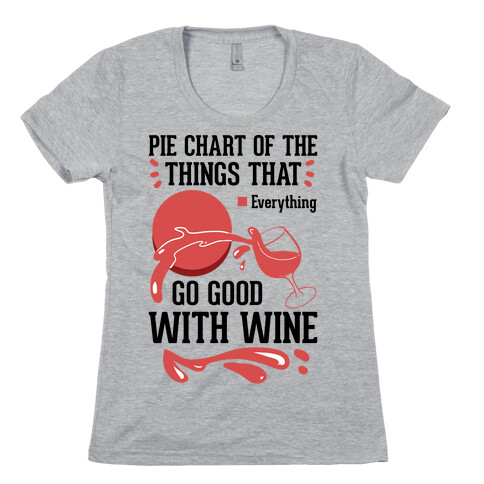 Everything Goes Good With Wine Womens T-Shirt