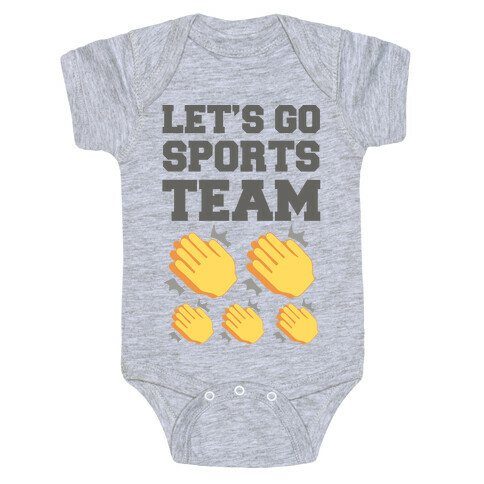 Let's Go, Sports Team (Clap x5) Baby One-Piece