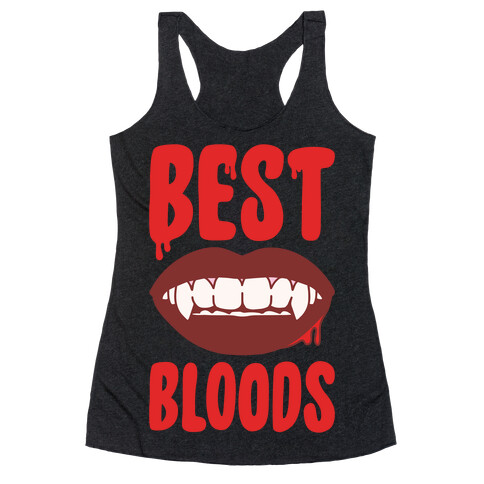 Best Bloods Pairs Shirt White Print Racerback Tank Top