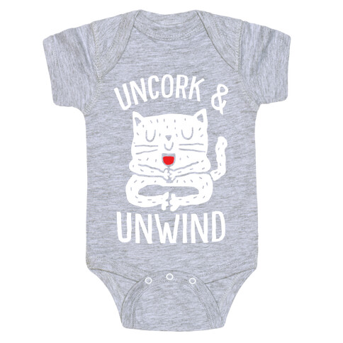 Uncork And Unwind Yoga Cat Baby One-Piece