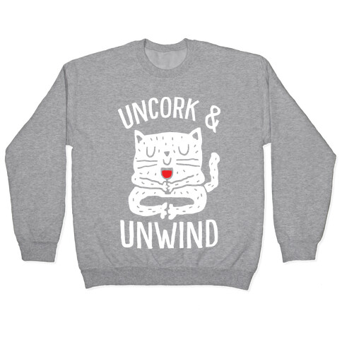 Uncork And Unwind Yoga Cat Pullover