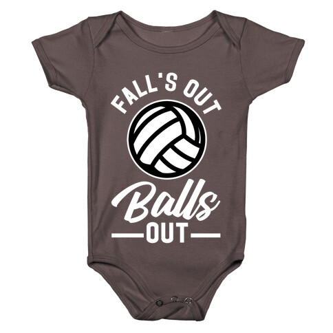 Falls Out Balls Out Volleyball Baby One-Piece