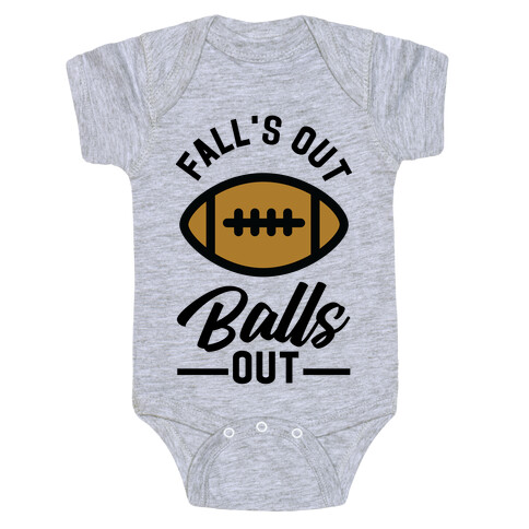 Falls Out Ball Out Football Baby One-Piece