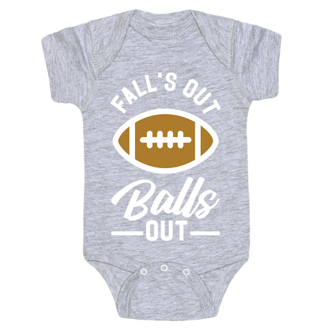 Falls Out Ball Out Football Baby One-Piece