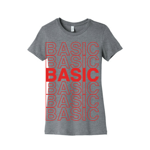 Basic Thank You Grocery Bag Parody Womens T-Shirt