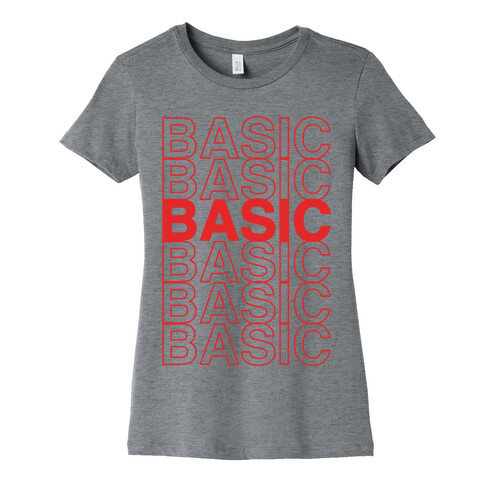 Basic Thank You Grocery Bag Parody Womens T-Shirt