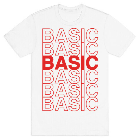 Basic Thank You Grocery Bag Parody T-Shirt