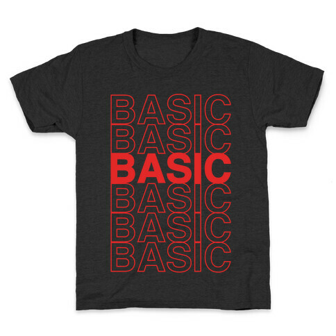 Basic Thank You Grocery Bag Parody White Print Kids T-Shirt