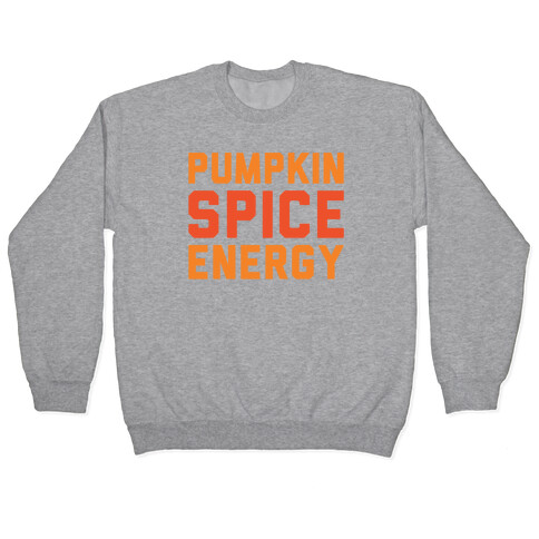 Pumpkin Spice Energy White Print Pullover