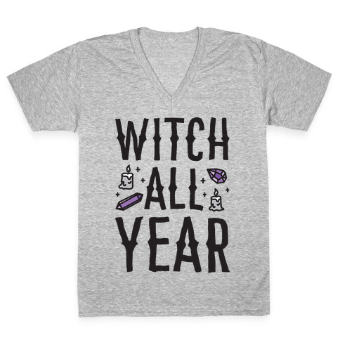 Witch All Year V-Neck Tee Shirt