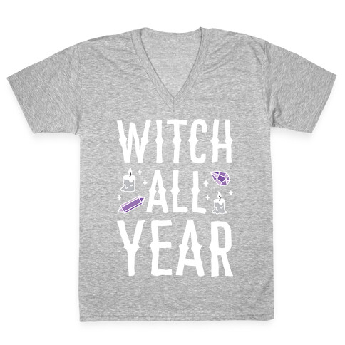 Witch All Year V-Neck Tee Shirt