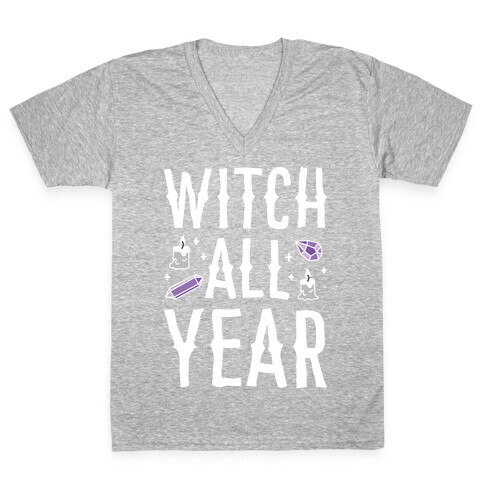 Witch All Year V-Neck Tee Shirt