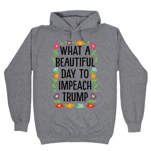 What A Beautiful Day To Impeach Trump Hooded Sweatshirt