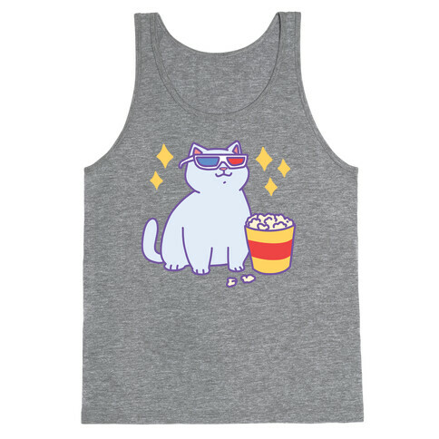 Fat Cat With Popcorn Tank Top