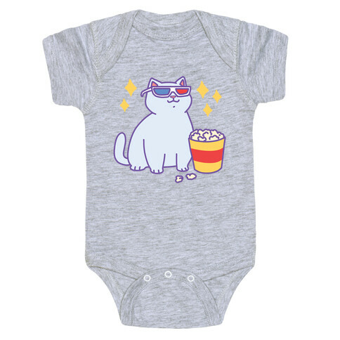Fat Cat With Popcorn Baby One-Piece
