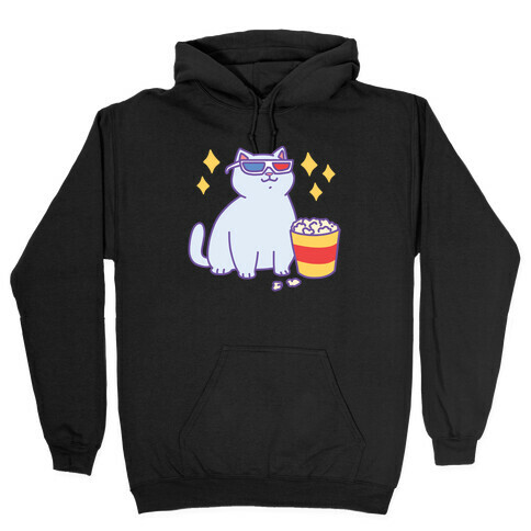 Fat Cat With Popcorn Hooded Sweatshirt