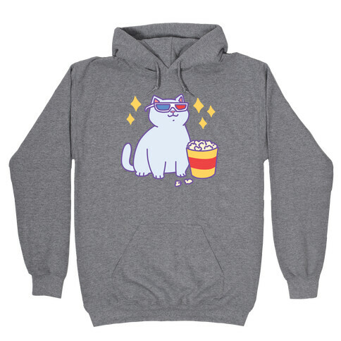 Fat Cat With Popcorn Hooded Sweatshirt