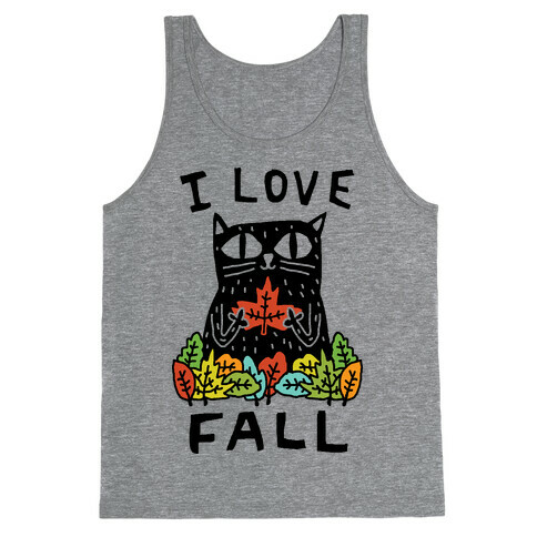 I Love Fall Cat Tank Top
