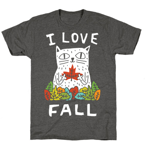 I Love Fall Cat T-Shirt