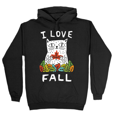 I Love Fall Cat Hooded Sweatshirt