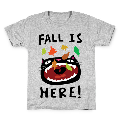 Fall Is Here Cat Kids T-Shirt