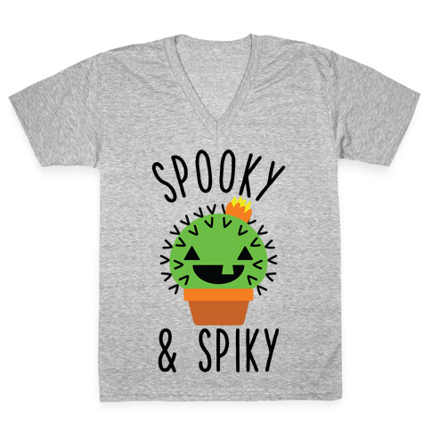 Spooky and Spiky V-Neck Tee Shirt