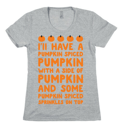 Pumpkin Spice Love Womens T-Shirt