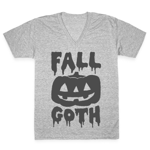 Fall Goth V-Neck Tee Shirt