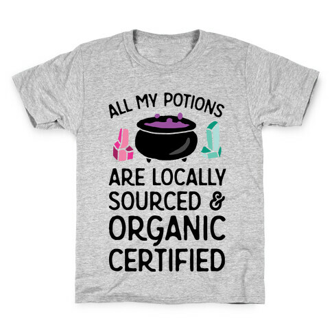 All My Potions Are Organic Witch Kids T-Shirt