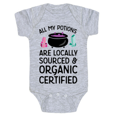 All My Potions Are Organic Witch Baby One-Piece