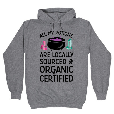 All My Potions Are Organic Witch Hooded Sweatshirt