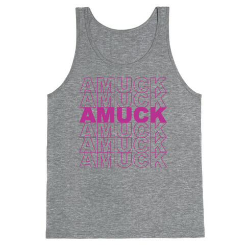 Amuck Amuck Amuck Thank You Hocus Pocus Parody White Print Tank Top