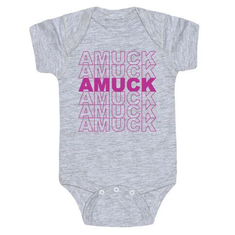 Amuck Amuck Amuck Thank You Hocus Pocus Parody White Print Baby One-Piece