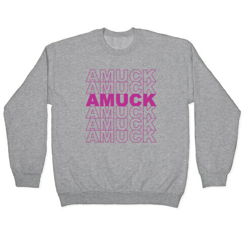 Amuck Amuck Amuck Thank You Hocus Pocus Parody White Print Pullover
