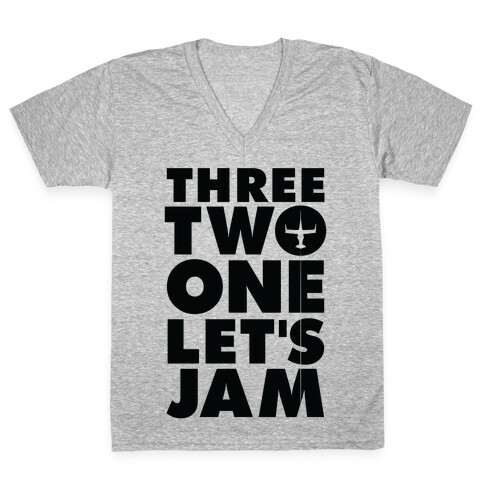 Three Two One Let's Jam Cowboy Bebop V-Neck Tee Shirt