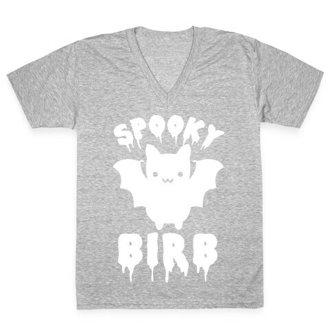 Spooky Birb Bat V-Neck Tee Shirt