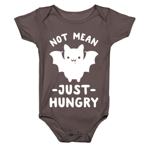 Not Mean Just Hungry Bat Baby One-Piece