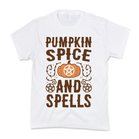 Pumpkin Spice and Spells Kids T-Shirt