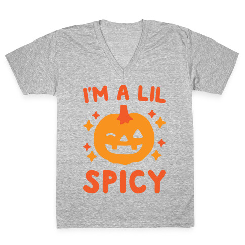 I'm A Lil Spicy Pumpkin V-Neck Tee Shirt