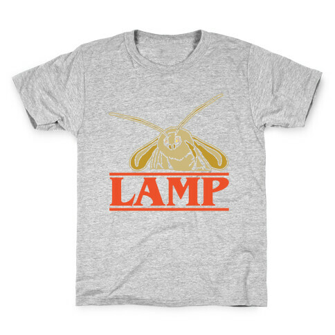 Lamp Moth Stranger Things Parody White Print Kids T-Shirt