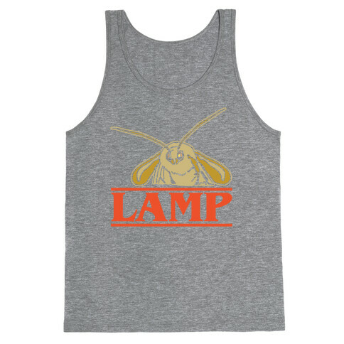 Lamp Moth Stranger Things Parody White Print Tank Top