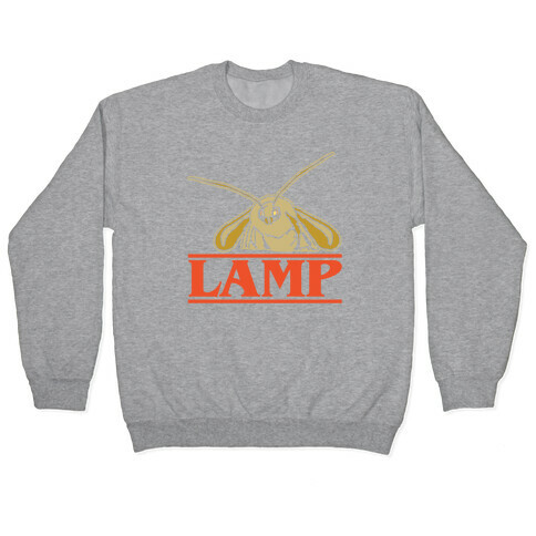 Lamp Moth Stranger Things Parody White Print Pullover