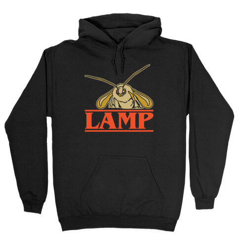 Lamp Moth Stranger Things Parody White Print Hooded Sweatshirt
