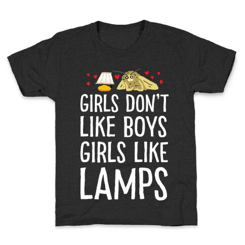 Girls Don't Like Boys Girls Like Lamps Kids T-Shirt