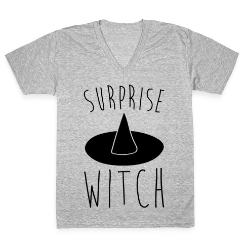 Surprise Witch Parody V-Neck Tee Shirt
